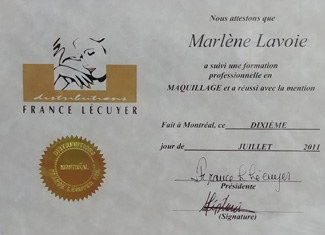 Marlène Lavoie - diplome-maquillage